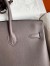 Hermes Birkin 35 Retourne Handmade Bag In Etain Epsom Calfskin 