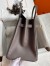Hermes Birkin 35 Retourne Handmade Bag In Etain Epsom Calfskin 