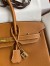 Hermes Birkin 35 Retourne Handmade Bag In Gold Epsom Calfskin 