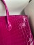 Hermes Birkin 35 Handmade Bag In Rose Scheherazade Crocodile Niloticus Shiny Skin