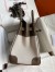 Hermes Birkin 35 Handmade Bag In Toile & Taupe Clemence Leather 
