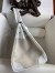 Hermes Birkin 35 Handmade Bag In Toile & White Clemence Leather