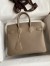 Hermes Shadow Birkin 25 Limited Edition Bag In Taupe Swift Calfskin