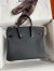 Hermes Touch Birkin 25 Bag in Black Togo and Shiny Alligator Leather
