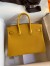 Hermes Touch Birkin 25 Bag in Yellow Togo and Matte Alligator Leather
