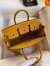 Hermes Touch Birkin 25 Bag in Yellow Togo and Matte Alligator Leather