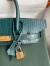 Hermes Touch Birkin 30 Bag in Green Clemence and Matte Alligator Leather 