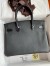 Hermes Touch Birkin 30 Bag In Black Clemence and Shiny Niloticus Crocodile Skin 