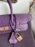 Hermes Touch Birkin 30 Bag in Raisin Clemence and Matte Alligator Leather 