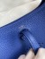 Hermes Evelyne Mini Handmade Bag in Blue Electric Clemence Leather 