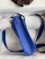 Hermes Evelyne Mini Handmade Bag in Blue Electric Clemence Leather 