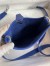 Hermes Evelyne Mini Handmade Bag in Blue Electric Clemence Leather 