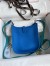 Hermes Evelyne Mini Handmade Bag in Blue Hydra Clemence Leather