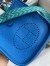 Hermes Evelyne Mini Handmade Bag in Blue Hydra Clemence Leather