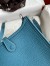 Hermes Evelyne Mini Handmade Bag in Blue Jean Clemence Leather