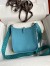 Hermes Evelyne Mini Handmade Bag in Blue du Nord Clemence Leather