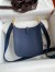 Hermes Evelyne Mini Handmade Bag in Blue Saphir Clemence Leather