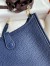 Hermes Evelyne Mini Handmade Bag in Blue Saphir Clemence Leather