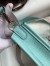Hermes Evelyne Mini Handmade Bag in Blue Atoll Clemence Leather