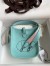 Hermes Evelyne Mini Handmade Bag in Blue Atoll Clemence Leather