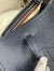 Hermes Evelyne Mini Handmade Bag in Navy Blue Clemence Leather