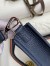 Hermes Evelyne Mini Handmade Bag in Navy Blue Clemence Leather