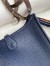 Hermes Evelyne Mini Handmade Bag in Navy Blue Clemence Leather