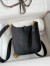 Hermes Evelyne Mini Handmade Bag in Black Clemence Leather