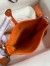 Hermes Evelyne Mini Handmade Bag in Orange Clemence Leather 