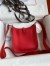 Hermes Evelyne Mini Handmade Bag in Red Clemence Leather 
