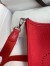 Hermes Evelyne Mini Handmade Bag in Red Clemence Leather 