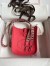 Hermes Evelyne Mini Handmade Bag in Rose Lipstick Clemence Leather