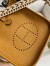 Hermes Evelyne Mini Handmade Bag in Sesame Clemence Leather