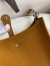 Hermes Evelyne Mini Handmade Bag in Sesame Clemence Leather