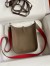 Hermes Evelyne Mini Handmade Bag in Taupe Clemence Leather