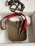 Hermes Evelyne Mini Handmade Bag in Taupe Clemence Leather