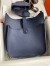 Hermes Evelyne III PM 29 Handmade Bag in Blue Saphir Clemence Leather