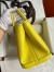 Hermes Garden Party 30 Handmade Bag in Lime Clemence Leather