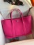 Hermes Garden Party 30 Handmade Bag in Rose Red Clemence Leather