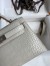 Hermes Kelly Mini II Sellier Handmade Bag In Grey Matte Alligator Leather