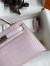Hermes Kelly Mini II Sellier Handmade Bag In Mauve Pale Matte Alligator Leathe