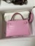 Hermes Kelly Mini II Sellier Handmade Bag In Mauve Sylvestre Matte Alligator Leather