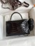 Hermes Kelly Mini II Sellier Handmade Bag In Black Shiny Alligator Leather