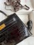 Hermes Kelly Mini II Sellier Handmade Bag In Black Shiny Alligator Leather