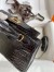 Hermes Kelly Mini II Sellier Handmade Bag In Black Shiny Alligator Leather