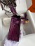 Hermes Kelly Mini II Sellier Handmade Bag In Purple Shiny Alligator Leather