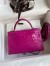 Hermes Kelly Mini II Sellier Handmade Bag In Rose Scheherazade Shiny Alligator Leather