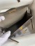 Hermes Kelly Mini II Sellier Handmade Bag In Gris Tourterelle Shiny Alligator Leather
