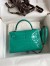 Hermes Kelly Mini II Sellier Handmade Bag In Vert Jude Shiny Alligator Leather