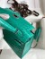 Hermes Kelly Mini II Sellier Handmade Bag In Vert Jude Shiny Alligator Leather